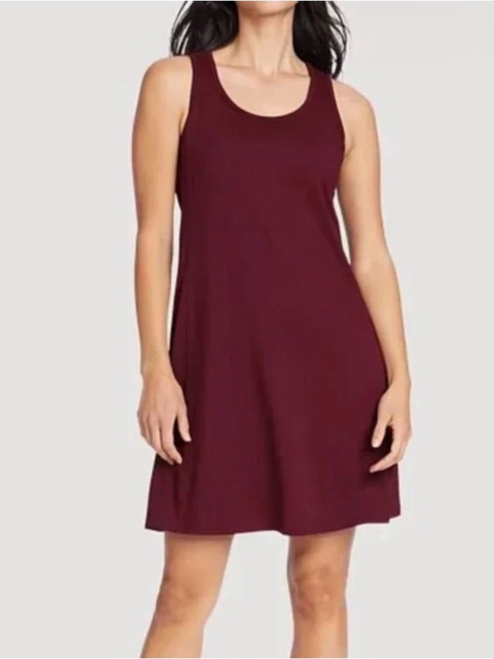 Eddie Bauer aster Sleeveless Tank Dress in Burgundy deep berry size M